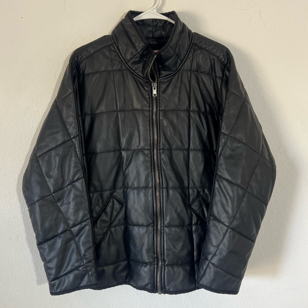 Free People Dolman Vegan Leather Quilted Jacket - Picture 5 of 13